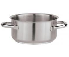 PADERNO 11010-20 Casseruola Mezza Alta, Due Maniglie, in Acciaio Inox, 20 cm