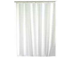 Wenko 19104100 Tenda Doccia Monocolore Pellicola Materiale Sintetico, Materiale Plastico, 180 x 200 cm, Bianco