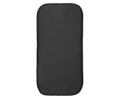 InterDesign iDry Tappetino lavello, Piccolo e spesso tappetino cucina in poliestere e microfibra per asciugatura veloce delle stoviglie, nero/bianco