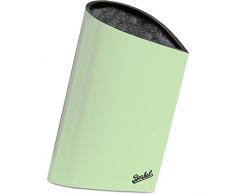 Berkel (Coltelli Made in Maniago) - Linea BAG CEPPO VUOTO Ceppo BAG VUOTO rivestimento Verde pastello - Confezionato in Elegante Scatola