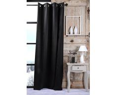 Lovely Casa r68585005Â Pile Tenda Oscurante Poliestere Nero 260Â x 140Â cm