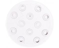 InterDesign Basic Set da 6 Tappeti bagno | Tappeto doccia antiscivolo con ventose | Tappetino bagno per la doccia | Plastica trasparente