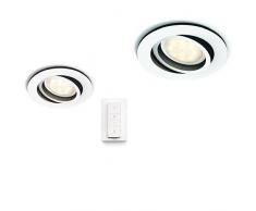 Philips Hue White Ambiance Milliskin Faretto da Incasso 3 Pezzi + Telecomando Dimmer Switch