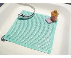 PAPILLON - Tappetino Antiscivolo per Doccia, con Superficie massaggiante, 52 x 52 cm, Colore: Verde Acqua