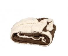 Comptoir du linge MOU18COC - Coperta in microfibra, 220 x 180 cm, colore: cocco