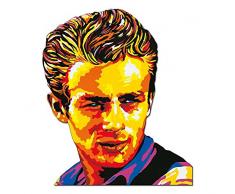 Artopweb Pannelli Decorativi Forma Gorsky James Dean Quadro, Legno, Multicolore, 84x1.8x84 cm