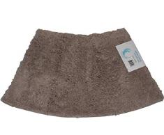 Cazsplash quadrante Mini Curvo Tappetino Doccia, Cotone, Pietra, 42Â x 26Â x 5Â cm