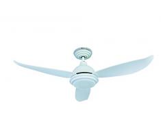 Pepeo GmbH Ventilatore da Soffitto Raja con Led Luce e Telecomando, Bianco, 122 cm