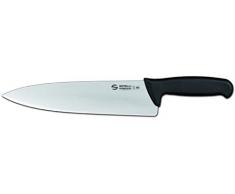 Sanelli Ambrogio Supra Trinciante Cuoco, Coltello con Manico Ergonomico in Polipropilene Nero, Acciaio Inossidabile
