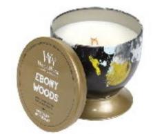 Woodwick Line Artisan Candela Ebony Woods, Cera, Multicolore, 9.6x9.6x9.6 cm, 4 unitÃ