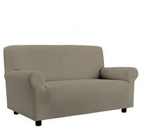 Italian Bed Linen Più Bello Copridivano, 96% Poliestere/ 4% Elastometro, Tortora, 3 Posti, 180-250 cm