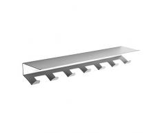 Tiger Appendiabiti Porta Abiti, Metallo, Argento Grigio, 8Â x 56.2Â X 12.3Â cm