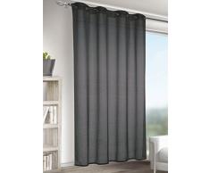 Albani Willkommen Zuhause Alex 256953 - Tenda con Occhielli, di Alta qualitÃ , in Tessuto Semitrasparente, alla Moda, Dimensioni 245 x 140 cm (A x B), Colore: Antracite