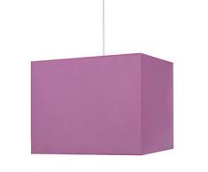 Tosel 13209 - Lampada a sospensione in cotone e PVC, 100 W E27 Rosa