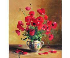 GMMH Diamond Painting Pittura 40Â x 50Â Diamante Set Ricamo a Mano Fai da Te Mosaico Pietre Fiori Cestino Papaveri Papaveri