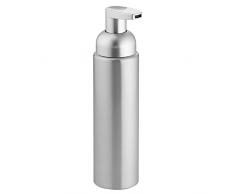 InterDesign Metro Portasapone liquido, Piccolo Dispenser sapone schiuma compatto in alluminio e plastica, argento