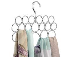 InterDesign Axis Portasciarpe, Metallo, Cromato, 0.8x25.1x28.4 cm