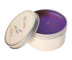 Candele DAurora Aura Candela Profumata in Barattolo, Cera, Viola, 5x5x3.5 cm