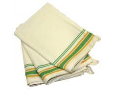 Aunt Marthas 100% cotone Aida Stitch Em Up Retro Stripe 71,12 (18 x 45,72 cm x 28)-Confezione da 3 strofinacci, colore: verde a strisce, colore: verde