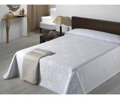 Sabanalia Giovanna - Copriletto Pique a letto 150 cm, bianco