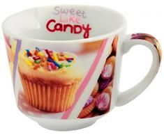 Home Candy Set Tazze caffÃ¨ Senza Piattino, Porcellana, Multicolore, 16 unitÃ 