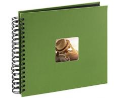 Hama Fine Art Album Fotografico a Spirale, 50 Pagine, 28 x 24 cm, colore verde