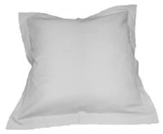 Home Basic 042 - Cuscino Decorativo in Nido dApe, 60x60 cm, Bordo 5 cm, Colore Bianco