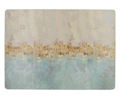 Creative Tops riflessi Dorati Stampato Grande di tovagliette, 40Â cm x 29Â cm (Set da 4), Sughero, Oro, 1Â x 1Â x 0.5Â cm