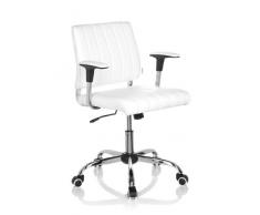 Sedia Girevole Fernando Ecopelle Bianco