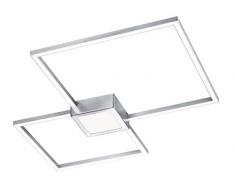 Trio Leuchten Hydra Lampada da Soffitto 28 W, Nickel Satinato, metallo;plastica