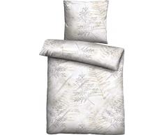 Biberna 0075844 - Biancheria da letto in jersey con federa in cotone, 1 x 155 x 220 cm + 1 x 80 x 80 cm, colore: Grigio