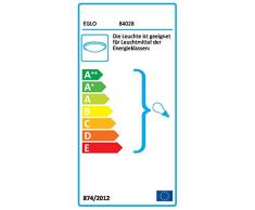 Eglo 84028 - Lampada da parete in acciaio con vetro satinato, colore: Argento