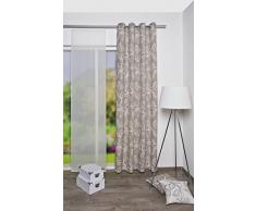 Home fashion 51742Â âÂ 560Â âÂ H: 245Â x l: 135Â cm Tenda con Occhielli Dekostoff Stampata Pietra