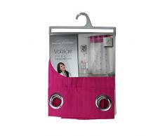 Douceur d interno tenda a occhielli Brode Top Graffia Libellula, Poliestere, Fucsia, 240Â x 140Â cm