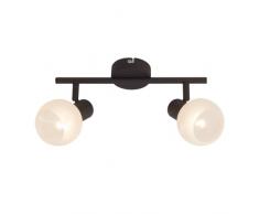 Brilliant Gabon Faretto dilluminazione da superficie Marrone, Bianco E14