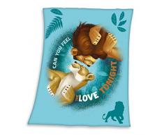 Herding Disney Il Re Leone Coperta Plaid, Polyester, Blu, 130 x 160 cm