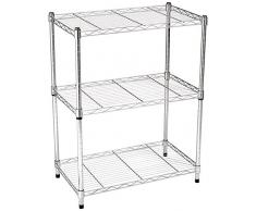 AmazonBasics - Scaffalatura a 3 ripiani, Cromato