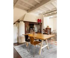 benuta Flachgewebe Teppich Frencie Baroque Grau 100x160 cm Tappeto, Fibra Sintetica