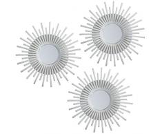 L.A.M.A. Lama Set di specchi da Parete 75x25x1.5 cm Bianco