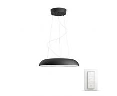 Philips Lighting Hue Amaze Lampada a Sospensione Smart, LED Integrato, 39 W, Nera, con Telecomando Lighting Dimmer Switch Incluso, 43.4 x 43.4 x 140 cm