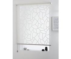 Zebra Textil 44073 - Persiana avvolgibile decorativa Sandy, 110 x 175 cm, colore bianco, tessuto, 100 x 160 cm