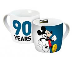 Disney Mickey Mouse 12050 - Tazza in porcellana con Topolino, 90 anni, multicolore