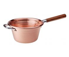 Pentole Agnelli COCM65M22 Paiolo con Manico in Legno, Rame, 22 cm