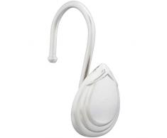 AmazonBasics - Ganci per tenda da doccia, a forma di goccia, in nichel, 9 UnitÃ 