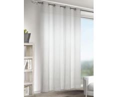 Albani Willkommen Zuhause Alex 256945 - Tenda finita con Occhielli, in Tessuto Strutturato Semitrasparente, 245 x 140 cm, Colore: Bianco