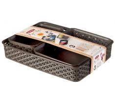 Curver 206738 - Confezione da 3 contenitori da ufficio A4 + A5 + A6 in polipropilene