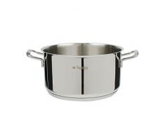Tognana Vanitosa Casseruola da 24 cm con 2 Manici, Acciaio Inossidabile, Argento