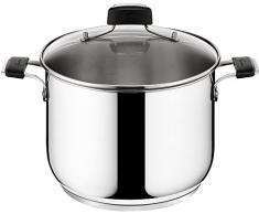 Lagostina Tempra Acciaio Pentola, 2 Maniglie con Coperchio, Ã 22 cm, Argento