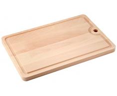 Fackelmann - Tagliere Sven in Legno di faggio con scanalatura, 40 x 26 cm