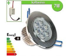 LEDVero - Faretto da incasso a LED 7W bianco freddo a forma ovale, 1 pezzo